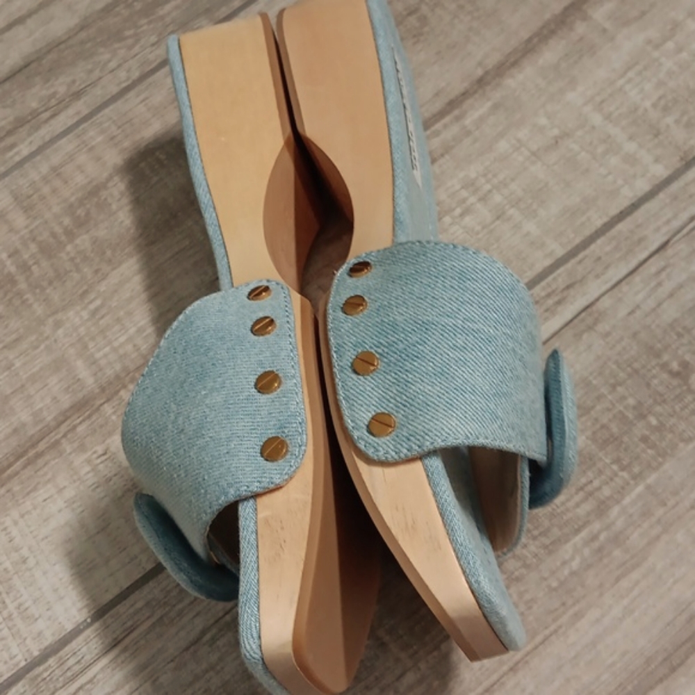 New! Veronica Beard..Davina Denim Clog/Slides.. - image 4